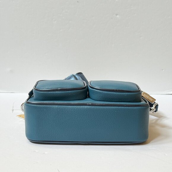 Michael Kors Jet Set Travel Medium Shoulder Crossbody Bag Tech Attached Teal - Picture 7 of 14